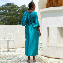 Women's Fashion Plus-Size Satin Long-Sleeve Dress