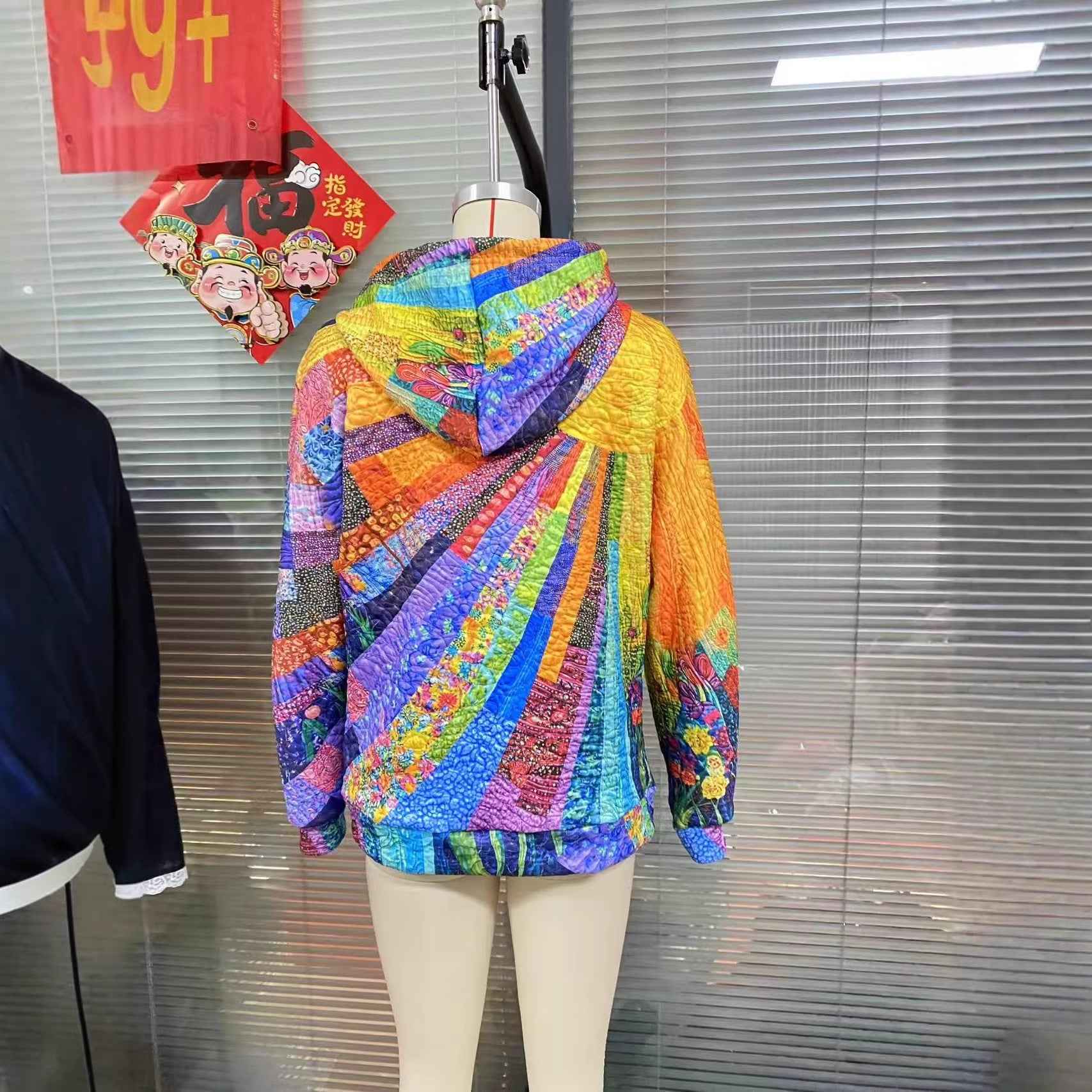 3D Digital Printed Sun Pattern Colorful Women's Sweatshirt