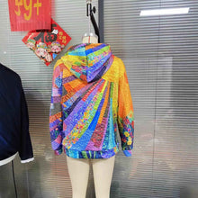 3D Digital Printed Sun Pattern Colorful Women's Sweatshirt