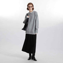 Fake Two Pieces Sweaters Autumn And Winter Trends Loose Round Neck