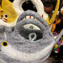 Handmade Nepalese Wool Felt DIY Cute Cat Tote Bag