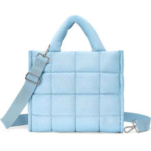 Square-grid Down-quilted Crossbody Bag Lightweight And Fluffy Handheld