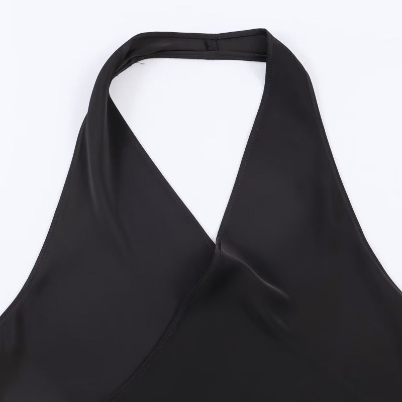 European And American-style Fashionable Versatile Satin-textured Halter-neck Top by Mirlaine Univers European And American-style Fashionable Versatile Satin-textured Halter-neck Top Mirlaine Univers european-and-american-style-fashionable-versatile-satin-textured-halter-neck-top 0 European And American-style Fashionable Versatile Satin-textured Halter-neck Top Mirlaine Univers European And American-style Fashionable Versatile Satin-textured Halter-neck Top
