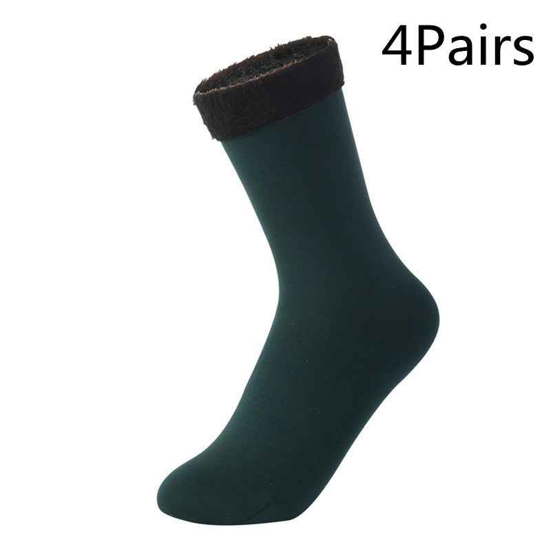 Women's Padded Velvet Warm Soft Medium Tube Socks