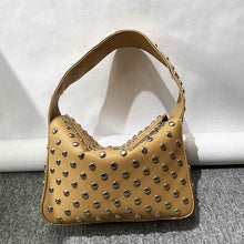 Stylish Edgy Niche Underarm Shoulder Bag With Rivet Detailing