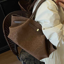 Retro Suede Tote Handbag Commuter Shoulder Bag