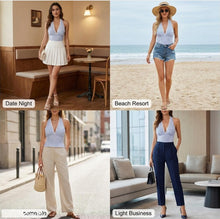 Women's Summer Striped Backless Lace Camisole