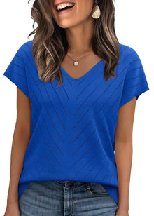 Sleeve Sweater V-Neck Trendy Cutout Casual Knitted Womens
