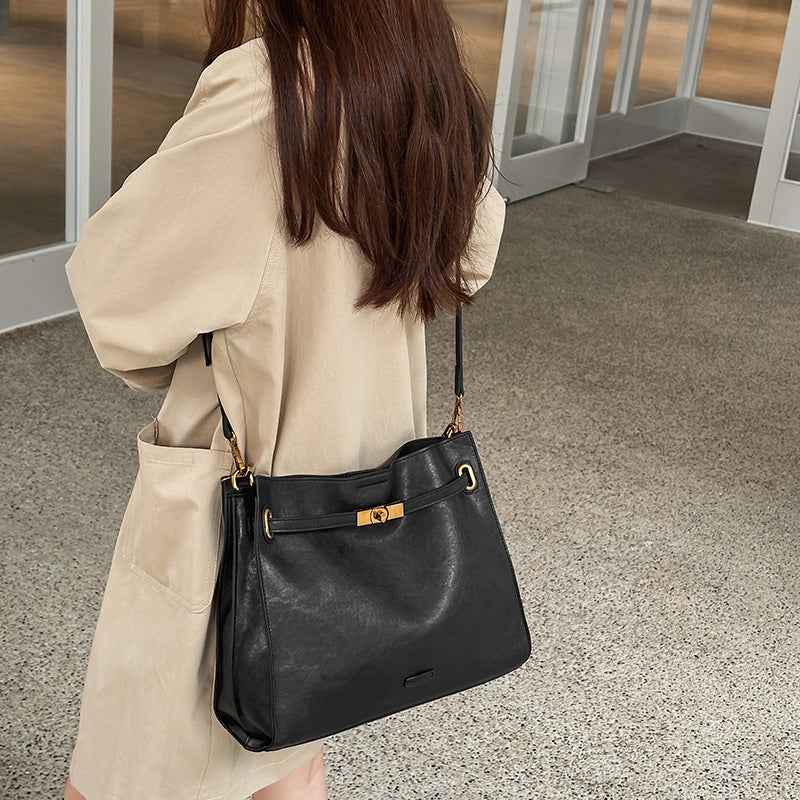 Casual Stylish High-capacity Matte Leather Bag
