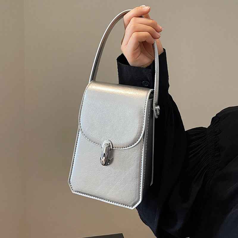 High-end Textured Small Square Tote Bag
