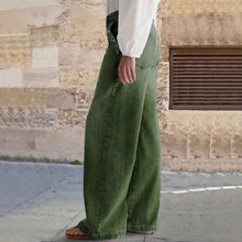 Womens Stylish Relaxed-fit Wide-leg Casual Jeans