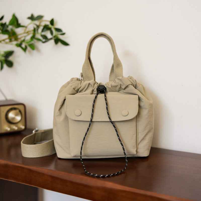 Womens Simple Versatile Lightweight Oxford Cloth Shoulder Bag
