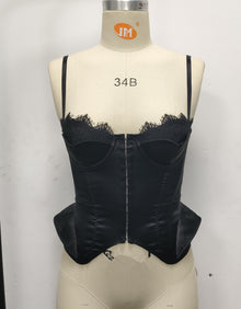 Bright Black Mesh Panel Double-Layer Hem Sleeveless Camisole With Front Design by Mirlaine Univers Bright Black Mesh Panel Double-Layer Hem Sleeveless Camisole With Front Design Mirlaine Univers bright-black-mesh-panel-double-layer-hem-sleeveless-camisole-with-front-design 0 Bright Black Mesh Panel Double-Layer Hem Sleeveless Camisole With Front Design Mirlaine Univers Bright Black Mesh Panel Double-Layer Hem Sleeveless Camisole With Front Design