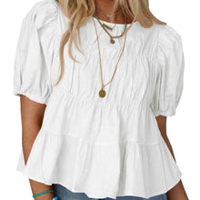 Summer Puff-sleeve Doll Shirt Short Sleeves