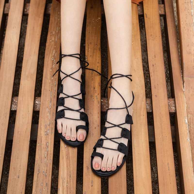 Roman Flip Flops Brown Sandals For Women Summer Fairy Style