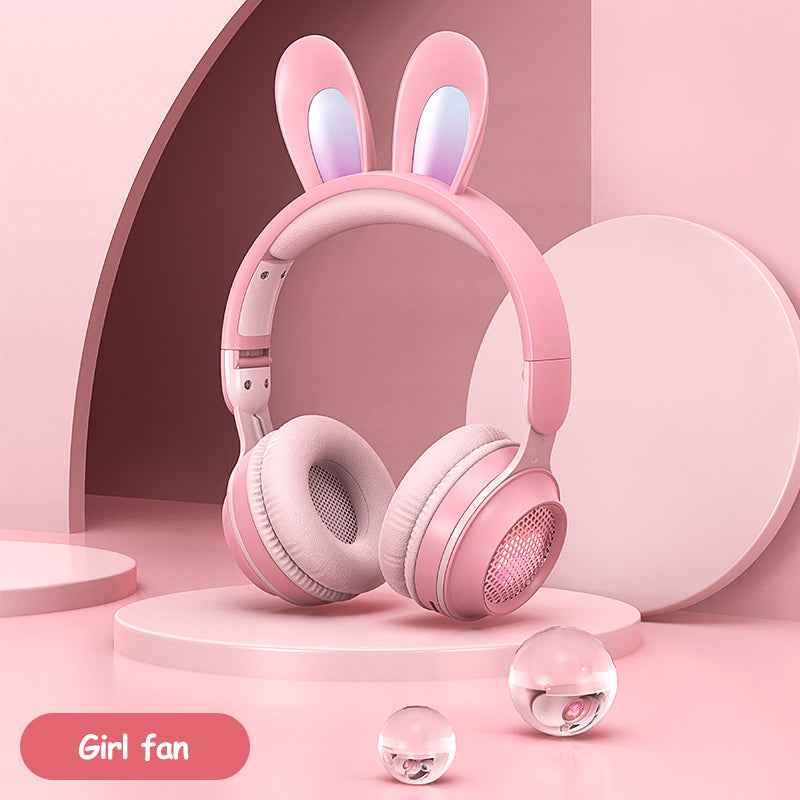 Rabbit Ear Headphones Wireless Luminous Extendable Wheat Headphones - Mirlaine Univers - Rabbit Ear Headphones Wireless Luminous Extendable Wheat Headphones