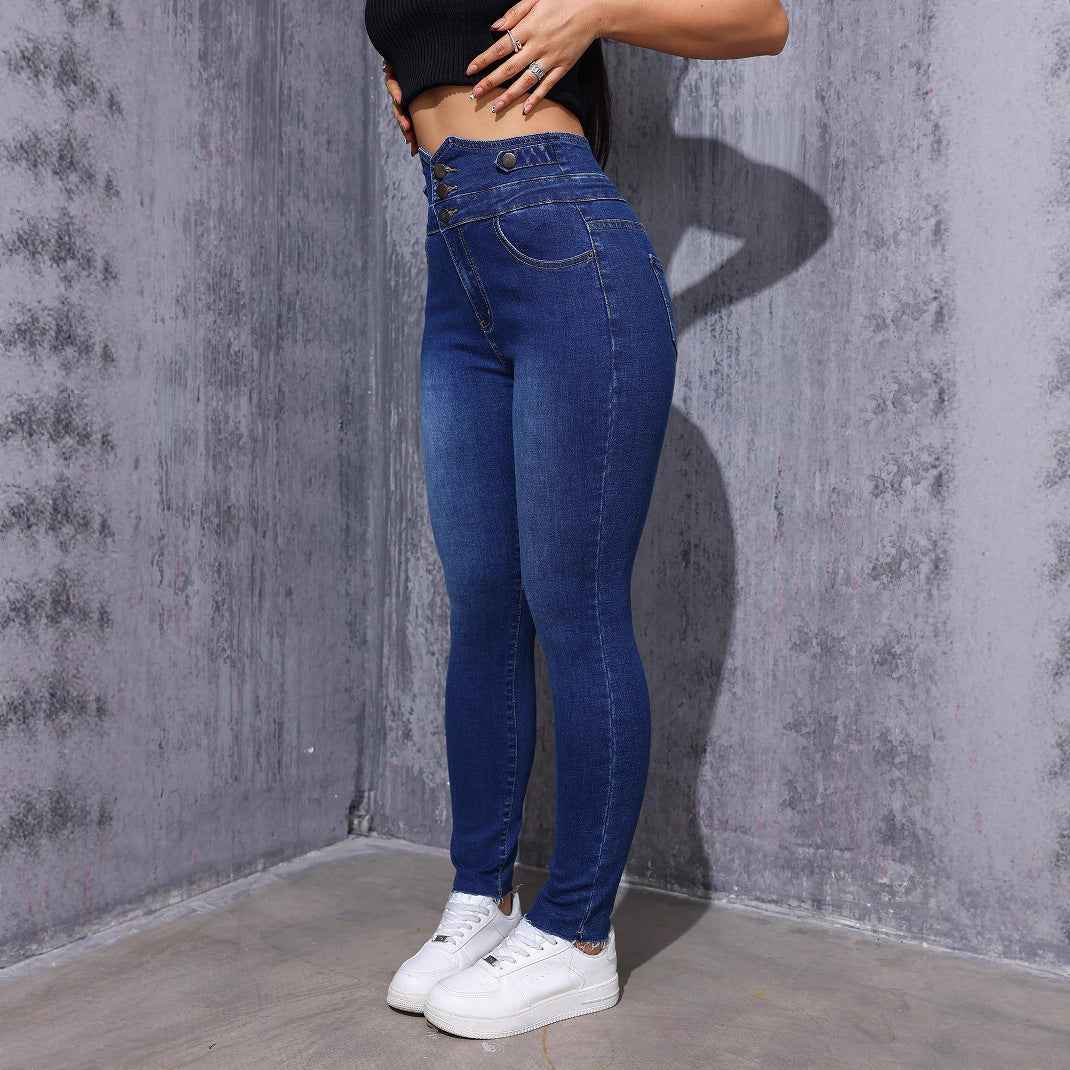 Women's Stretchy Slim-fit High-waisted Denim Jeans