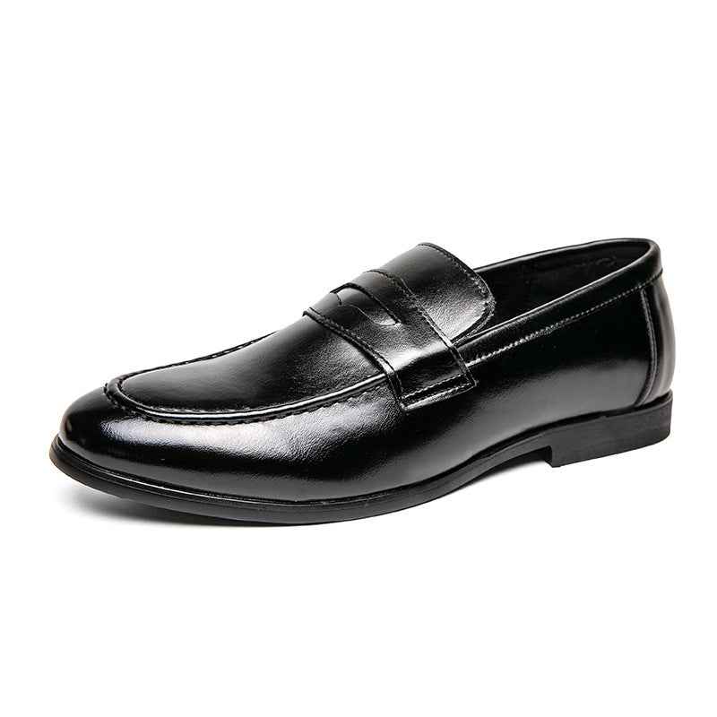 Pointed Toe Minimalist Leather Shoes In British Style