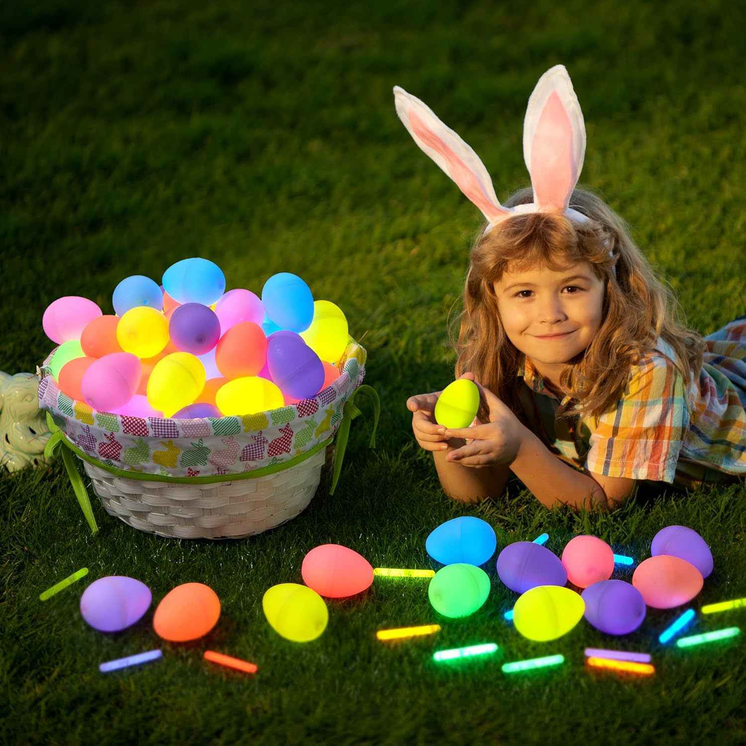 Easter Glow Eggs Light-Up Eggs For Holiday Parties Fluorescent Decorative Hollow-Out Eggs