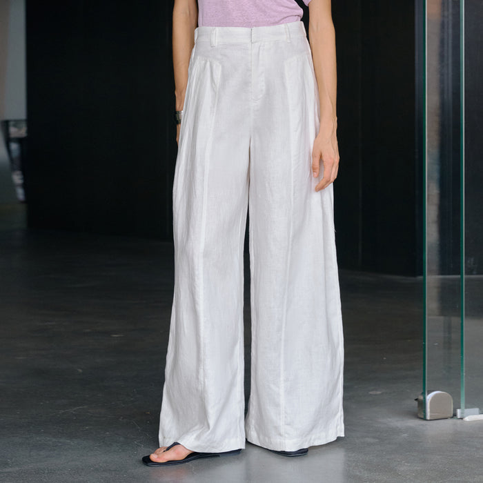 Pantalon long décontracté à coupe tridimensionnelle pour femme printemps-été