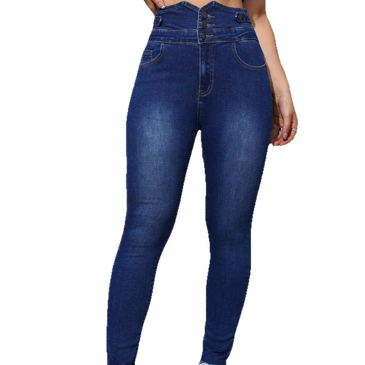 Women's Stretchy Slim-fit High-waisted Denim Jeans