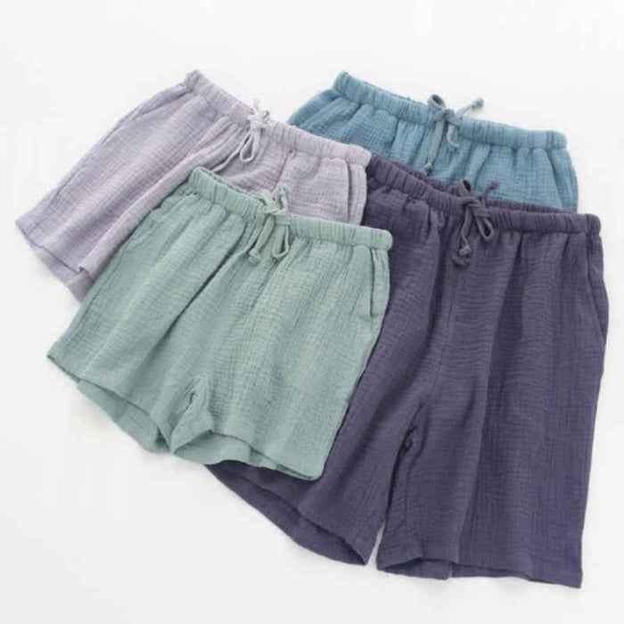 Shorts d'intérieur amples pour homme en crêpe de pur coton