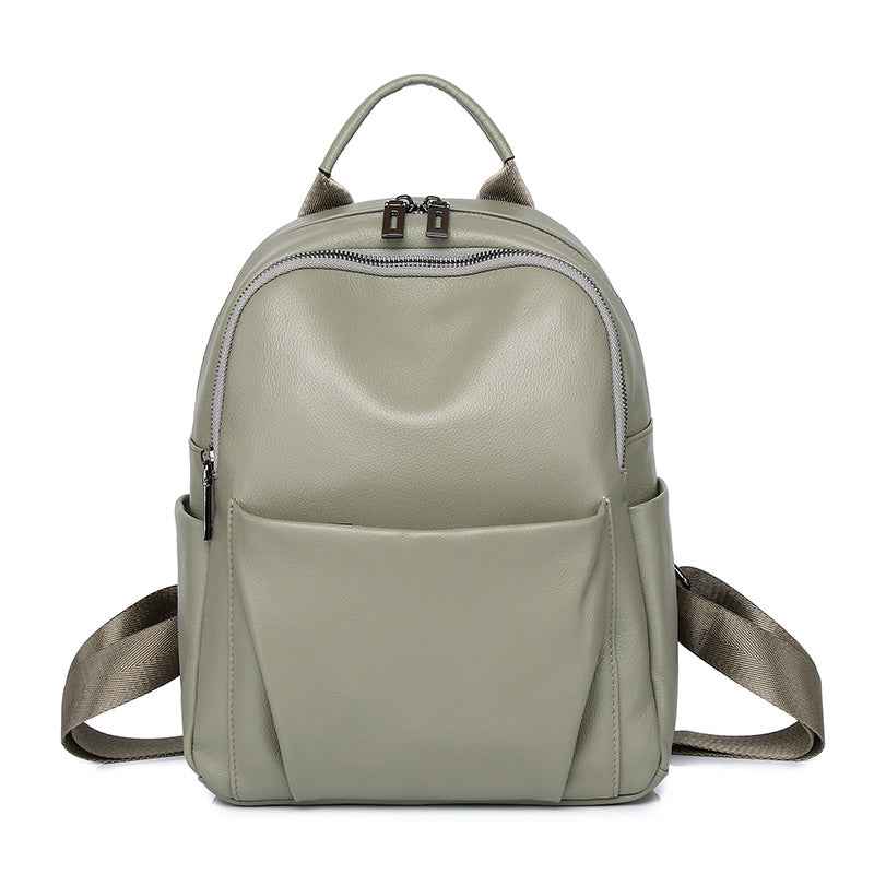 Stylish And Versatile Womens First-Layer Cowhide Backpack
