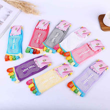 Women's Pure Cotton Dispensing Non-slip Yoga Five Finger Socks