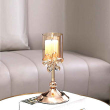 Crystal Petal Glass Candlestick Household Table Decorative Ornaments