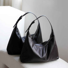 Versatile Leather Commuter Tote Shoulder Bag