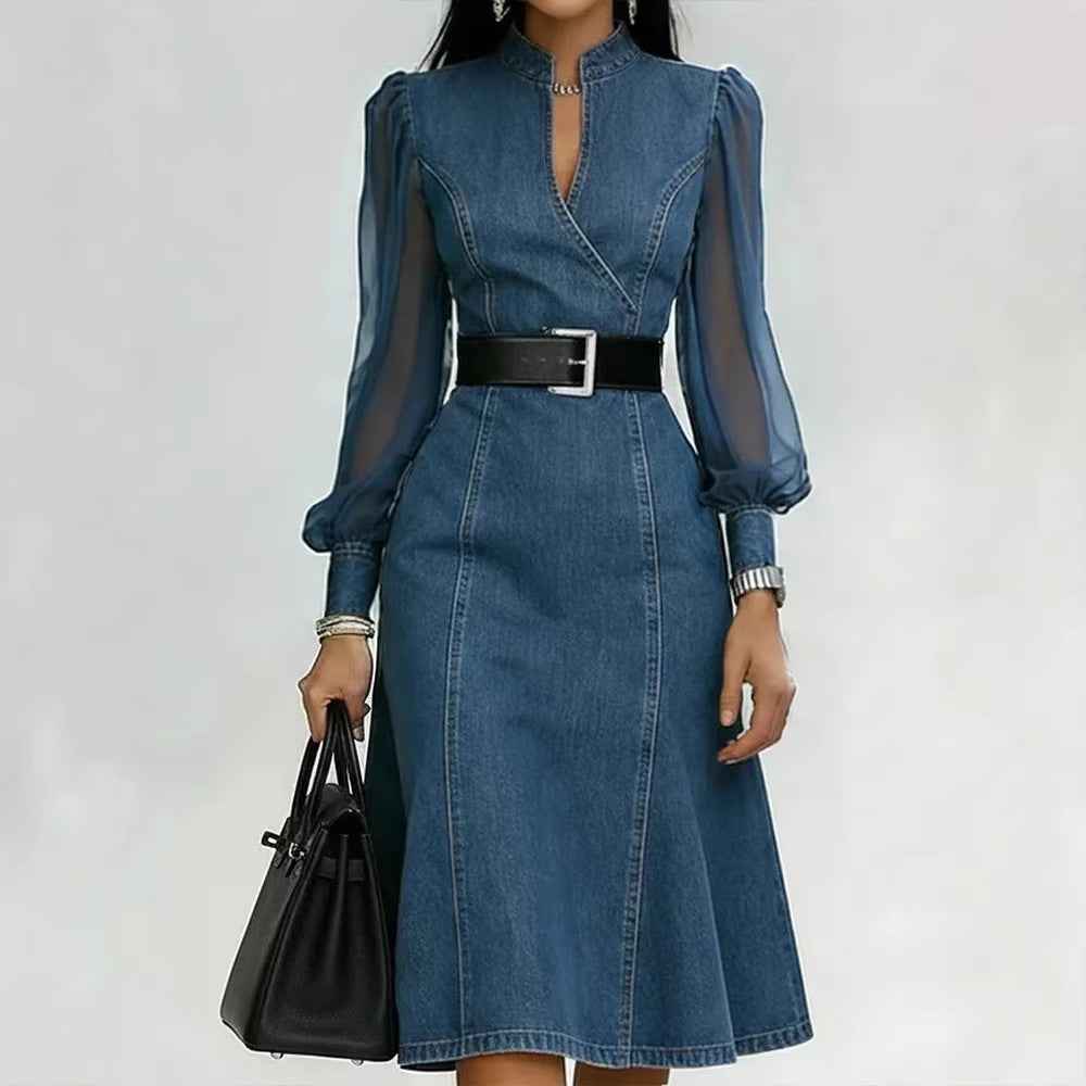 Korean Casual Spring Women's Denim Dress