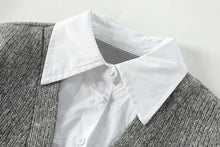 Fake Two Pieces Sweaters Inner Women's Retro Top by Mirlaine Univers