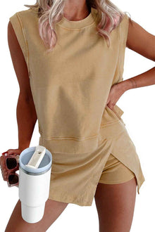 Solid Color Fashionable Casual Suit For Women