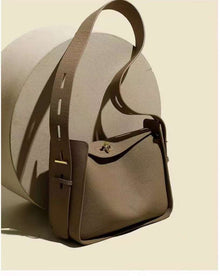 Niche Commuter Design Leather Crossbody Underarm Bag by Mirlaine Univers