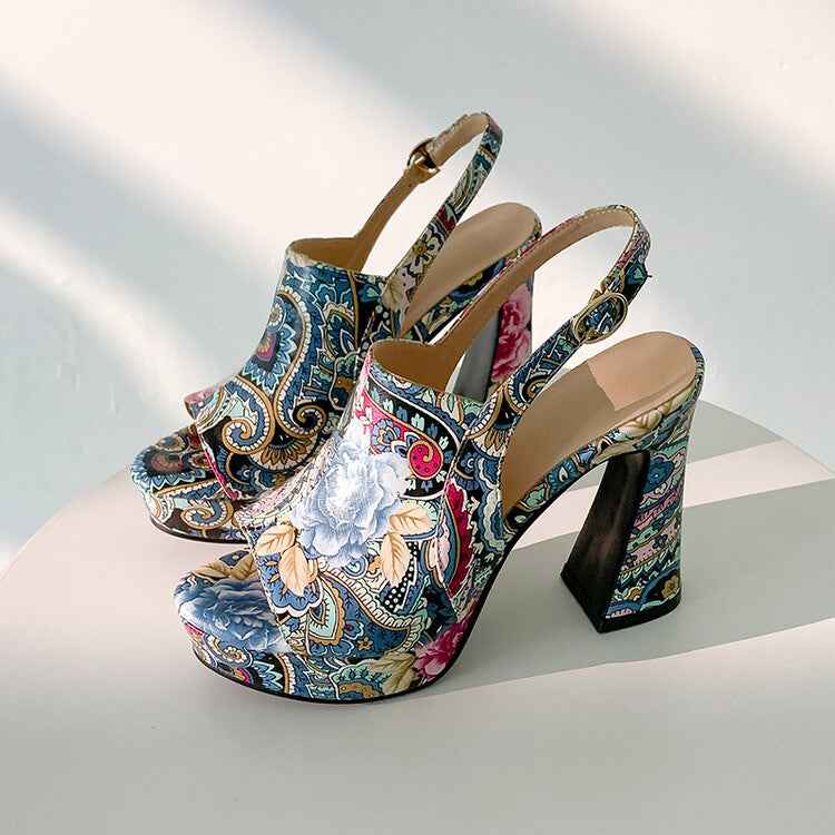 Fish-mouth Thick-soled High-heeled Sandals For Women
