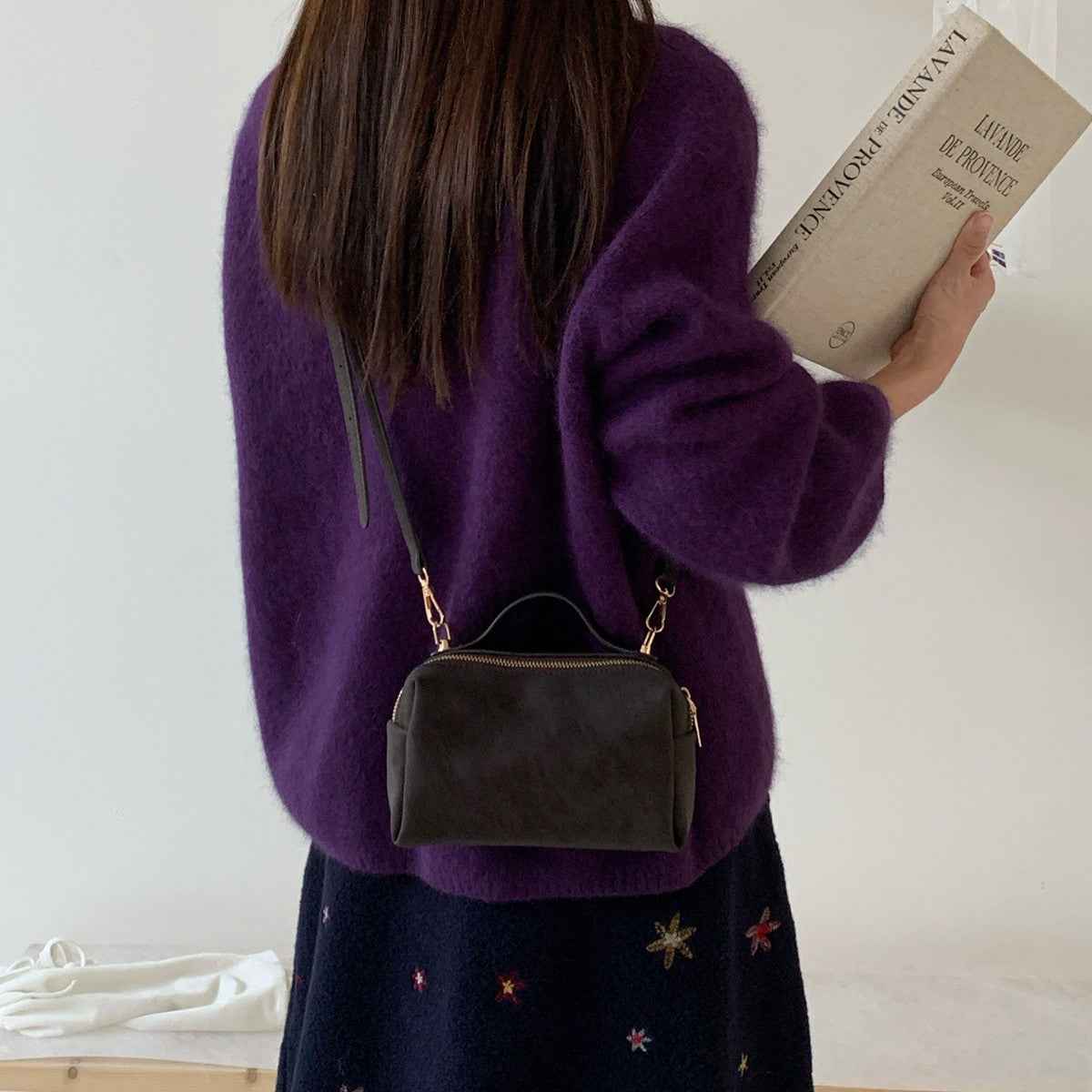 Retro Small Square Bag Shoulder Crossbody Bag