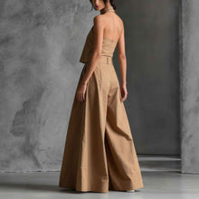 Loose-fitting Sleeveless Top And Wide-leg Pants Two-piece Set