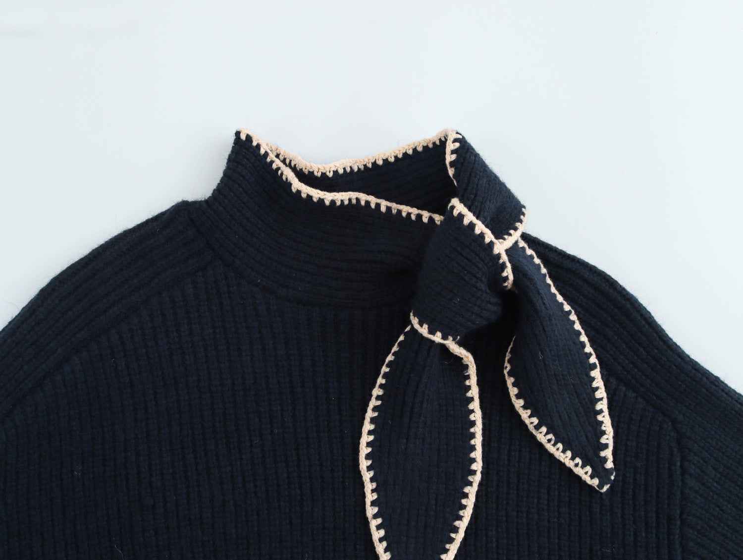 Ladies Bow Decorative Vest Pullover Sweaters