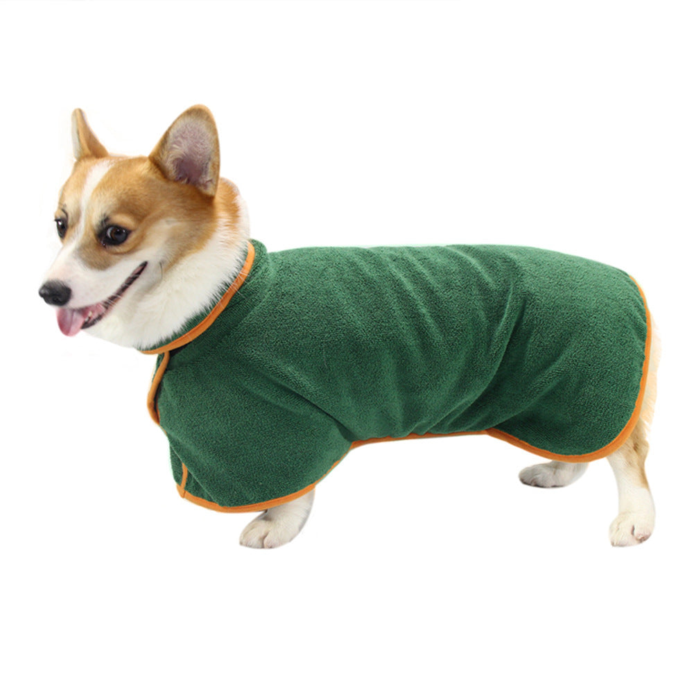 Absorbent Pet Bathrobe With Waist-wrapped Microfiber by Mirlaine Univers