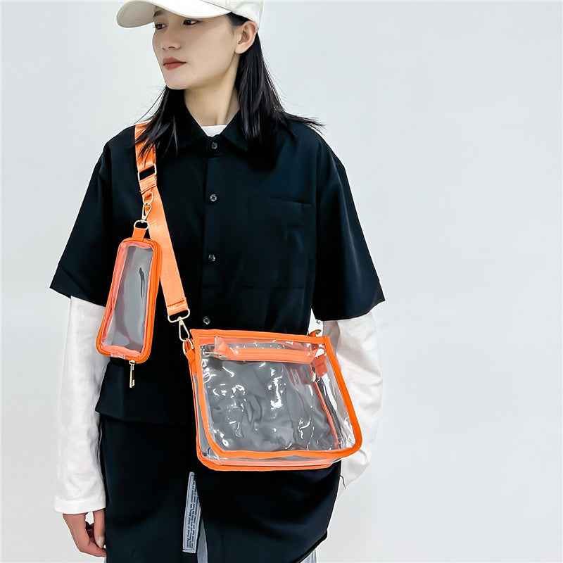 New Womens PVC Transparent Crossbody Bag