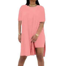 Summer Solid-Color Loose Crew-Neck Short-Sleeve Pants Two-Piece Set