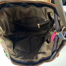 Womens Large-Capacity Bag Made From Color-Blocked First-Layer Cowhide Leather