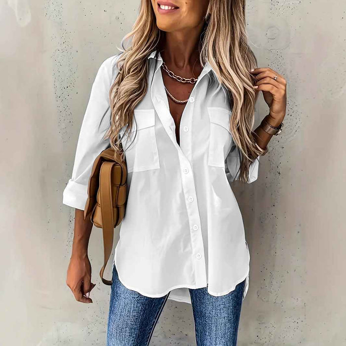 Women's All-Season Versatile Loose Top With Pockets