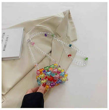 Womens Crossbody Beaded Pearl Handmade Bag Pearl Tote