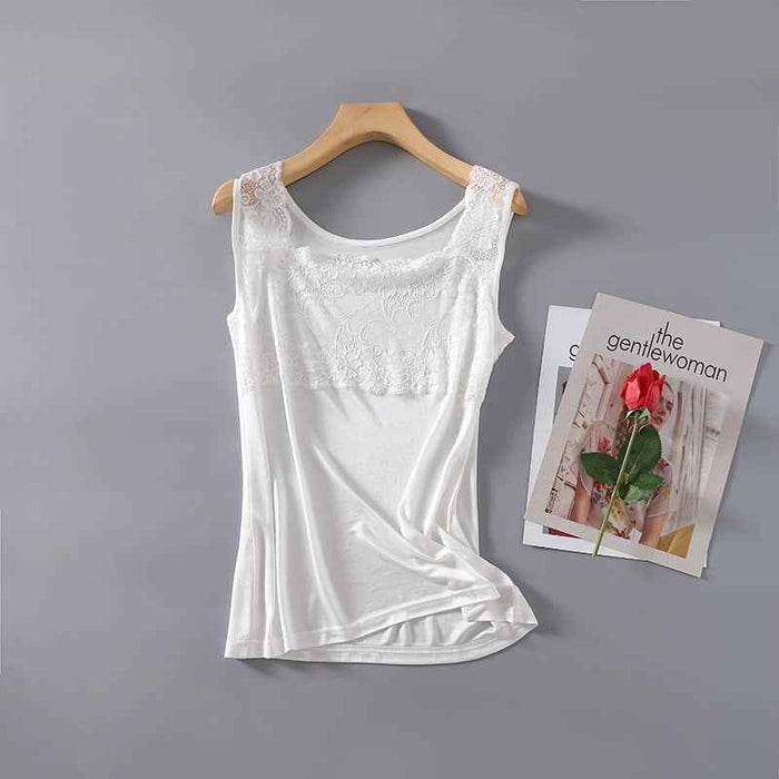 Summer New Knitted Silk Womens Tank Top