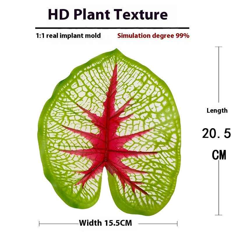 Artificial Green Plant White Green Color Taro Leaf Home Decorative Bonsai