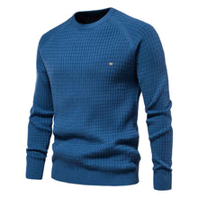 European Size Autumn And Winter New Cotton Sweater Men's Solid Color Bottoming Plaid Pullover Sweater For Men