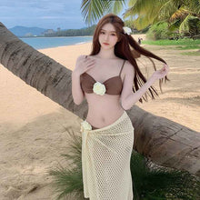 Women's Three-Piece Split Bikini Swimsuit Set