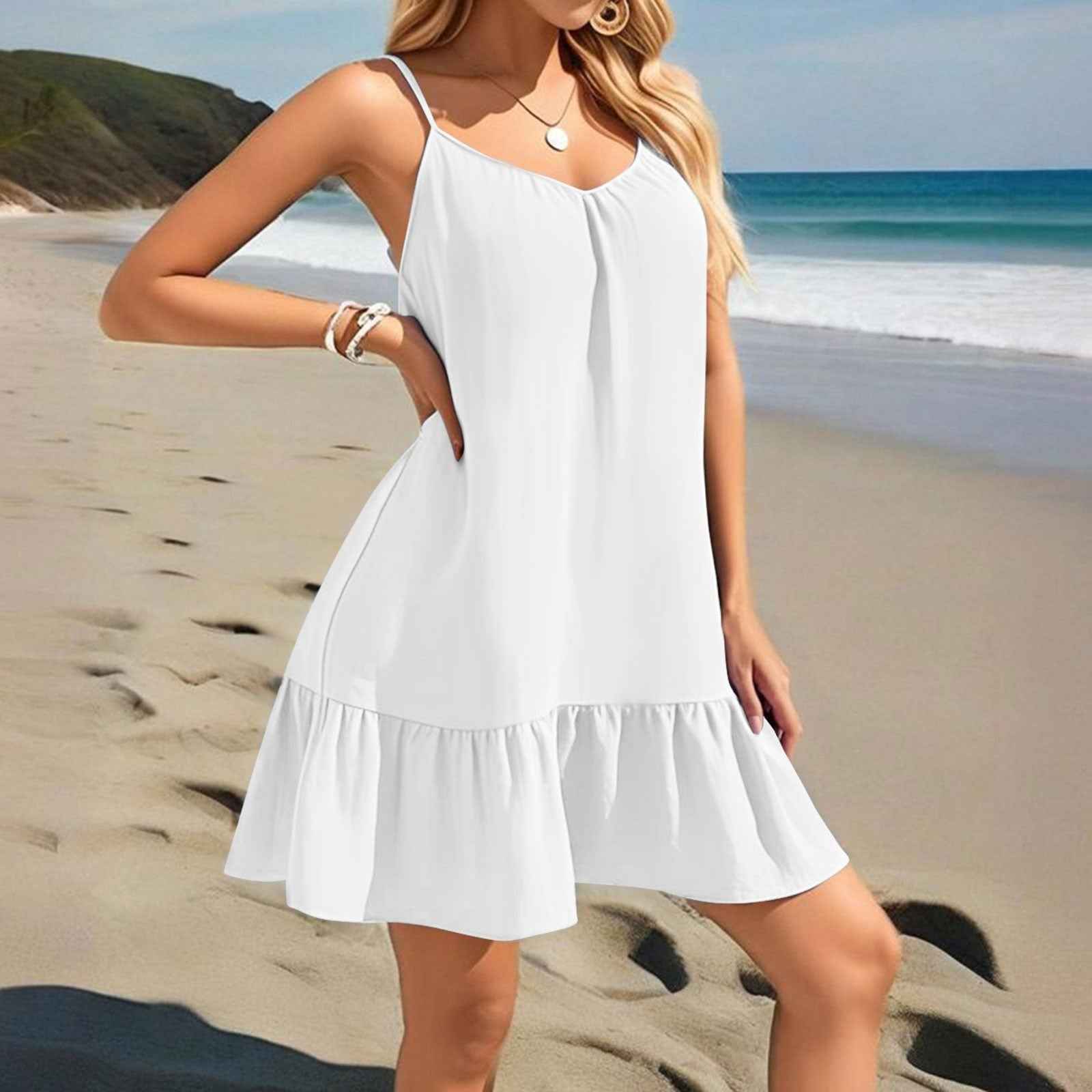 Strapless Solid-color Elegant Dress
