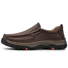 Mens Large-size Slip-on Lightweight Casual Leather Shoes